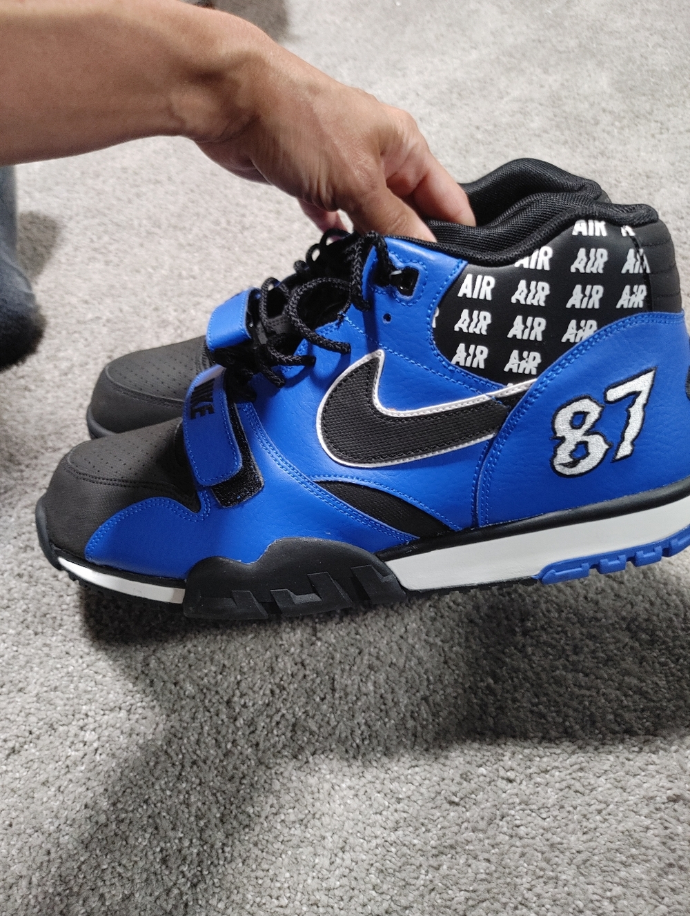 NEW Nike Air Trainer 1 Mid SOA Blue Black 87 X AQ5099-400 Mens Sneakers Sz 12